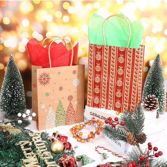 LAST SET๐ฒ 10 HOLIDAY GIFT BAGS- KRAFT STYLE - Picture 3 of 6
